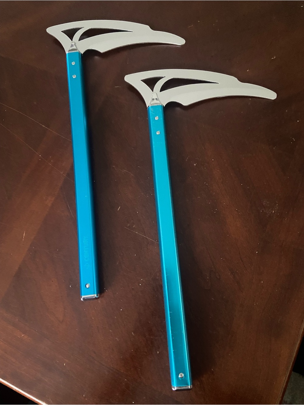 Vintage Century Ice Climbing Tools / Ice Axes – Pair – Blue Aluminum - Picture 2 of 4